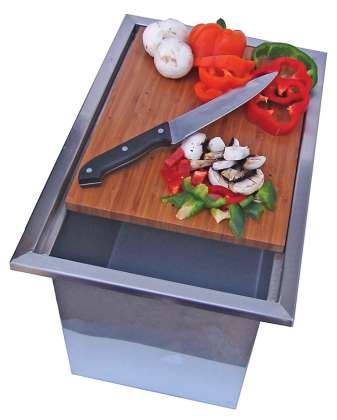 Luxor Trash Chute and Cutting Board (Includes SS Cap): click to enlarge