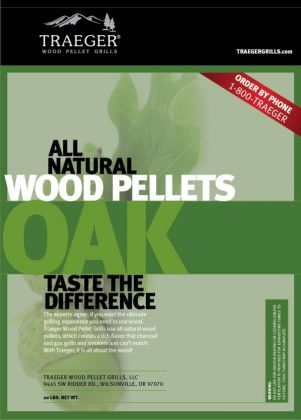 Traeger Oak Wood Pellets - 20lb Bag: click to enlarge