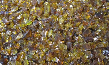 Crystal Amber Crushed Fire Glass: click to enlarge