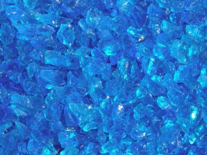 Crystal Turqoise Crushed Fire Glass: click to enlarge